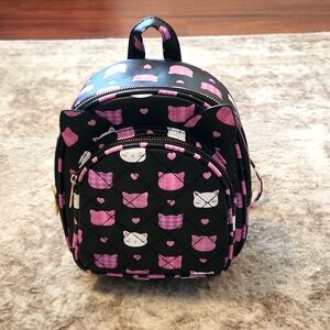 Cat Print Convertible Backpack